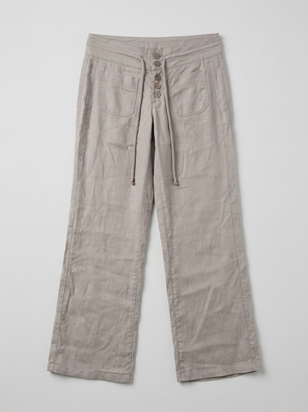 🌼2/30$ Level 99 Women's Gray Wide-Leg Linen Blend Pants